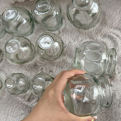 Dimensioni personalizzate 12pcs Massaggio di vetro Cupping Set di terapia di cupping Dispositivo di terapia di cupping Massaggio di vetro fuoco