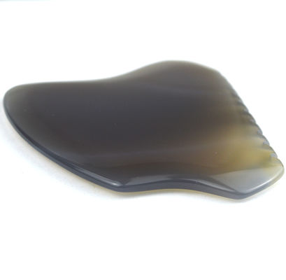 Massaggiatore Faciale Grigio Agata Giada Gua Sha Pietra per Massaggio Personalizzato Strumento di Scraping Terapia