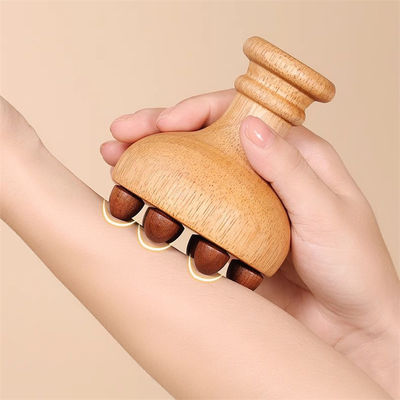 Massaggio corpo intero Manicopa di quercia Corpo Meridiano Massaggio Spazzola Corpo Gua Sha Massaggiatore Scalpo Massaggio pettine Con airbag