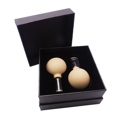 Acupuntura in vetro marrone chiaro Hijama Smart Facial Cupping Set Rubber Cupping Cupa Massaggiatore per benefici