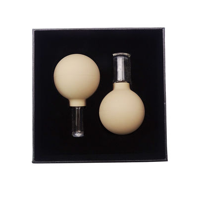 Acupuntura in vetro marrone chiaro Hijama Smart Facial Cupping Set Rubber Cupping Cupa Massaggiatore per benefici