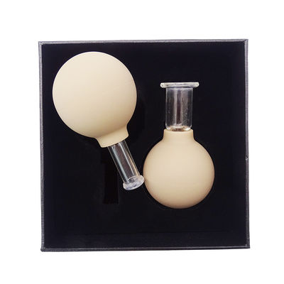 Acupuntura in vetro marrone chiaro Hijama Smart Facial Cupping Set Rubber Cupping Cupa Massaggiatore per benefici