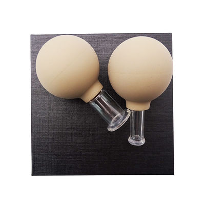 Acupuntura in vetro marrone chiaro Hijama Smart Facial Cupping Set Rubber Cupping Cupa Massaggiatore per benefici