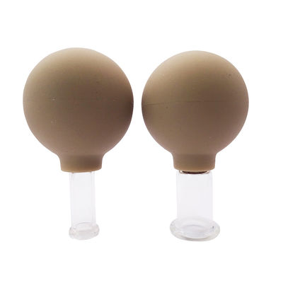 Acupuntura in vetro marrone chiaro Hijama Smart Facial Cupping Set Rubber Cupping Cupa Massaggiatore per benefici