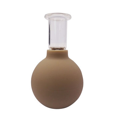 Acupuntura in vetro marrone chiaro Hijama Smart Facial Cupping Set Rubber Cupping Cupa Massaggiatore per benefici