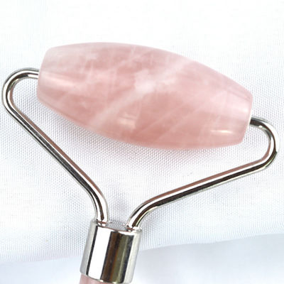 Attrezzatura per massaggi facciali Rosa Rosa Quarzo Gua Sha Massaggio Ghiaccio di Giada Naturale Roller per la terapia anti-invecchiamento Nefrite Pietra