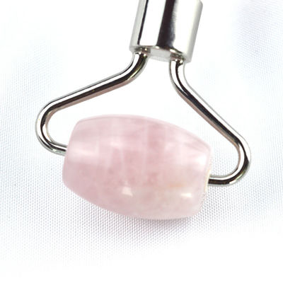 Attrezzatura per massaggi facciali Rosa Rosa Quarzo Gua Sha Massaggio Ghiaccio di Giada Naturale Roller per la terapia anti-invecchiamento Nefrite Pietra