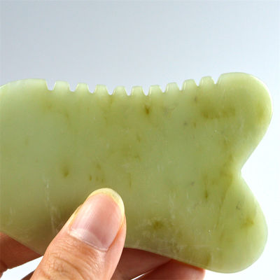 9.2*4.6cm Gua Sha Facial Tool Natural Xiuyan Jade Stone board per SPA Acupuncture Treatment OEM/ODM Accettabile