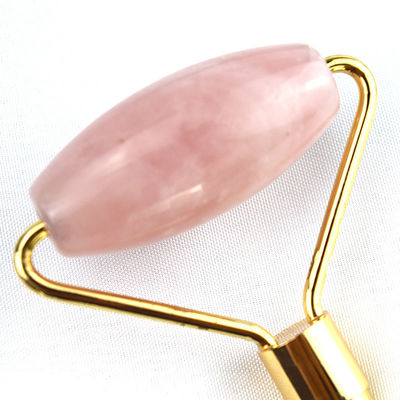 Fin Design Rosa Rosa Quarzo Guasha Facial Roller 100% Cristallo Gua Sha massaggiatore per viso occhio collo massaggio attrezzi di bellezza