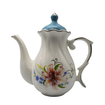 Incantevole tema floreale Set di tè in porcellana cinese in colore bianco Perfetto per i regali di nozze 23*22/15*10/6.5*14.5/11*12.5cm