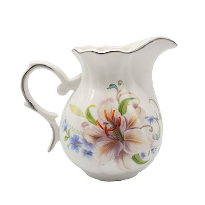 Incantevole tema floreale Set di tè in porcellana cinese in colore bianco Perfetto per i regali di nozze 23*22/15*10/6.5*14.5/11*12.5cm
