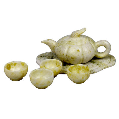 2024 Xiuyu Jade Teapot Un set di giada naturale per affari regalo tecnica lucidata