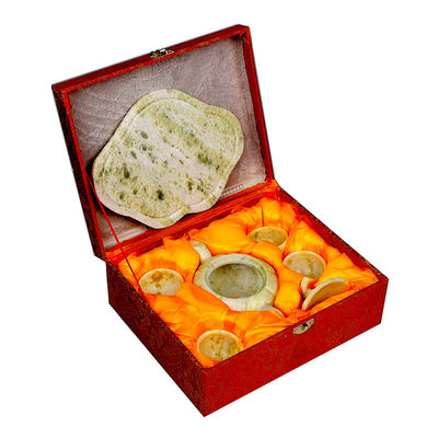 2024 Xiuyu Jade Teapot Un set di giada naturale per affari regalo tecnica lucidata