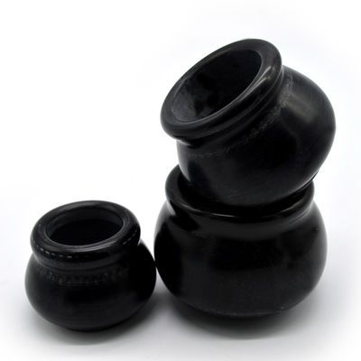 Proprietà Apparecchi di medicina cinese Agopuntura Vaso di fuoco Cupping Hijama Tazze Set Bian Stone Nero