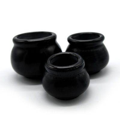 Proprietà Apparecchi di medicina cinese Agopuntura Vaso di fuoco Cupping Hijama Tazze Set Bian Stone Nero