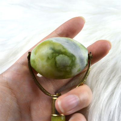 Disponibile il logo personalizzato 100% naturale Xiuyan Giada Faccia Guasha Roller Giada Verde Facciale Gua Sha Massaggiatore Stone Skin Care