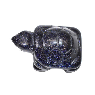 Richiesta del cliente misteriosa mini figura di tartaruga blu intagliata per la decorazione della casa di vacanza