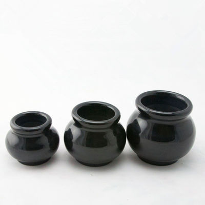 Proprietà Apparecchi di medicina cinese Agopuntura Vaso di fuoco Cupping Hijama Tazze Set Bian Stone Nero