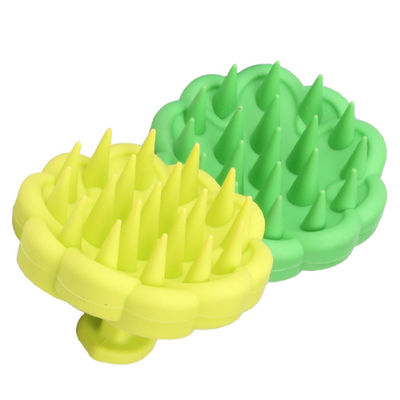 Massaggiatore per capelli in silicone morbido, shampoo, spazzola per massaggiare i capelli, spazzola per la pulizia del capello con supporto per il logo personalizzato
