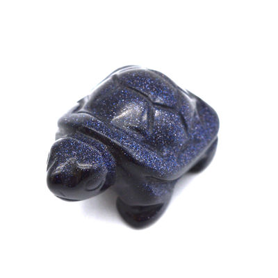 Richiesta del cliente misteriosa mini figura di tartaruga blu intagliata per la decorazione della casa di vacanza