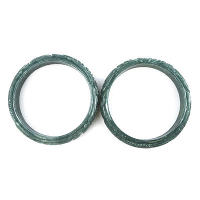 Braccialetti di giada intagliati naturali per donne Tecnica lucidata per attrezzature per la decorazione del corpo