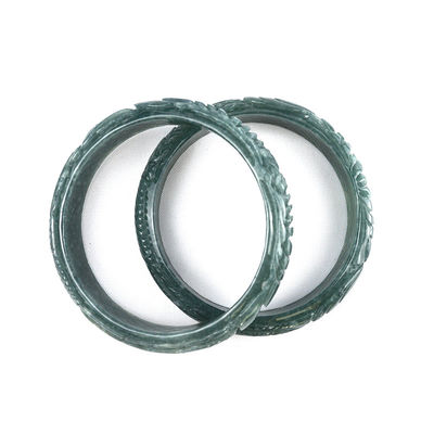 Braccialetti di giada intagliati naturali per donne Tecnica lucidata per attrezzature per la decorazione del corpo