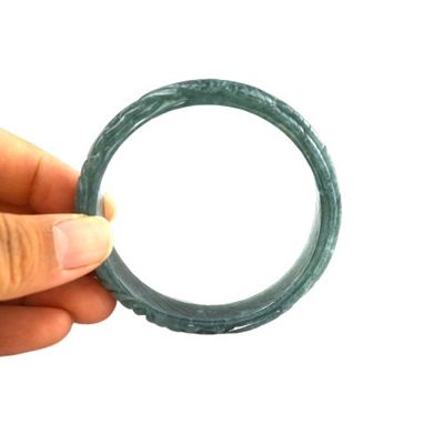 Braccialetti di giada intagliati naturali per donne Tecnica lucidata per attrezzature per la decorazione del corpo