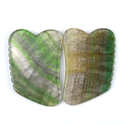 Pietra di massaggio cura della pelle Arco Iris Fluorito Naturale Gua Sha Board per massaggio del cuoio capelluto e del viso