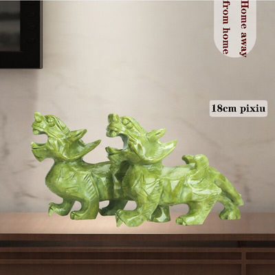 Figura regionale Par di giada naturale Pixiu ufficio interno Feng Shui Giada intaglio artigianato giada ornamenti Feng Shui Pixiu