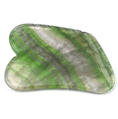 Pietra di massaggio cura della pelle Arco Iris Fluorito Naturale Gua Sha Board per massaggio del cuoio capelluto e del viso
