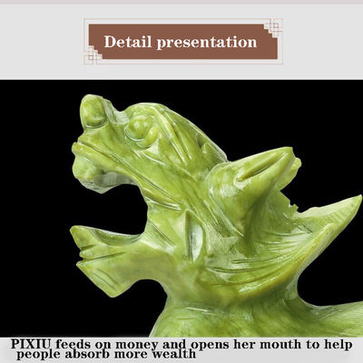 Figura regionale Par di giada naturale Pixiu ufficio interno Feng Shui Giada intaglio artigianato giada ornamenti Feng Shui Pixiu