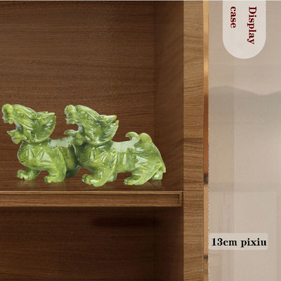 Figura regionale Par di giada naturale Pixiu ufficio interno Feng Shui Giada intaglio artigianato giada ornamenti Feng Shui Pixiu