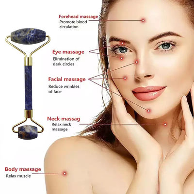 Jade Roller Guasha Funzione Massaggio del collo del viso Strumenti per la pelle del viso Gua Sha Roller Eye Beauty Products per il rilassamento del viso e del corpo