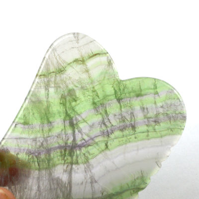 Pietra di massaggio cura della pelle Arco Iris Fluorito Naturale Gua Sha Board per massaggio del cuoio capelluto e del viso