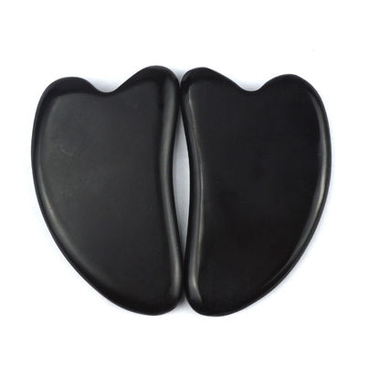 2024 Pietra Bian Nera Forma di Cuore Strumento di Massaggio Gua Sha Disponibile Logo Massaggiatore per Spa Meditazione rilassante