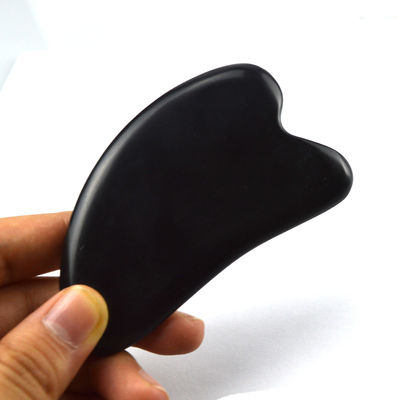 2024 Pietra Bian Nera Forma di Cuore Strumento di Massaggio Gua Sha Disponibile Logo Massaggiatore per Spa Meditazione rilassante