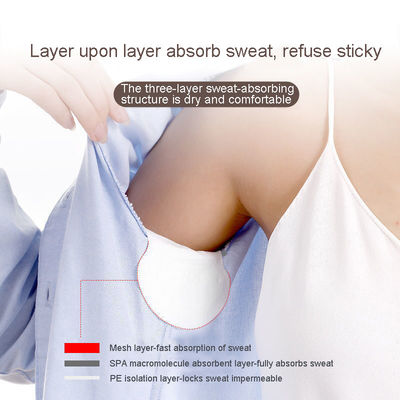 Acciaio bianco usa e getta sotto il braccio cuscinetti assorbenti di cotone anti sudore per 11*9.5cm/12.5*9.5cm/12.5*11cm