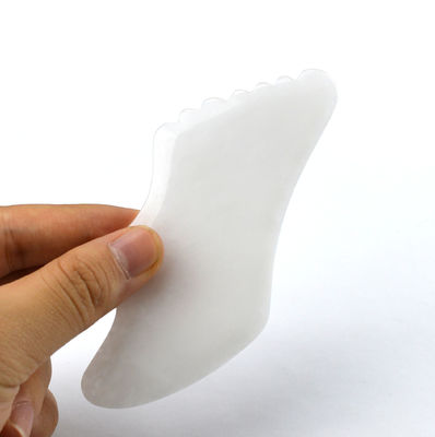 2024 Jade Bianco Facciale Corpo Giada Guasha Massaggiatore Gua Sha Pietra Scraping Board 11,8cm*5cm*0,5cm per Corpo e Faccia