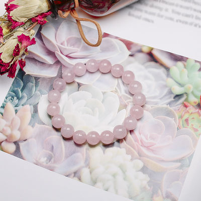 Feng Shui Rose Quartz Bracelet Per Donne Fatto a mano