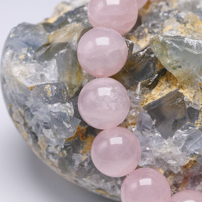 Feng Shui Rose Quartz Bracelet Per Donne Fatto a mano