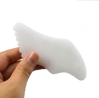 2024 Jade Bianco Facciale Corpo Giada Guasha Massaggiatore Gua Sha Pietra Scraping Board 11,8cm*5cm*0,5cm per Corpo e Faccia
