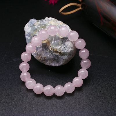 Feng Shui Rose Quartz Bracelet Per Donne Fatto a mano