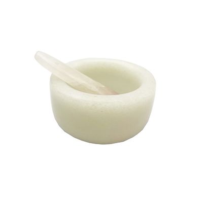Tecnica Maschera di Giada Bianca Naturale lucidata Tazza e Spatula Set per la perfetta consistenza della maschera