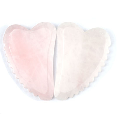 Tabella di Rose Quartz Gua Sha a forma di mano strumento di massaggio facciale indispensabile