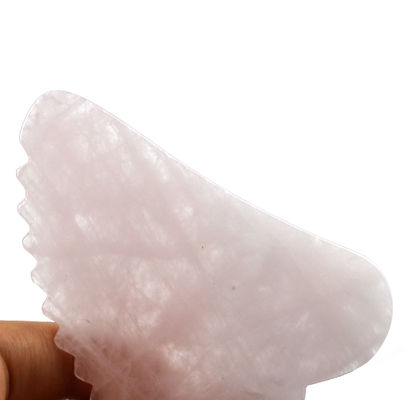 Tabella di Rose Quartz Gua Sha a forma di mano strumento di massaggio facciale indispensabile