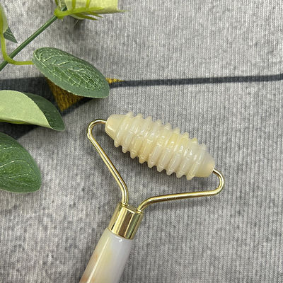 Logo del Cliente 100% Grigio Naturale Agate Roller Giadeite Cristallo Contenitore di Bellezza Massaggio bastone attrezzature per la cura della salute del viso