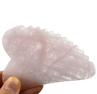 Tabella di Rose Quartz Gua Sha a forma di mano strumento di massaggio facciale indispensabile