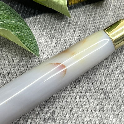 Logo del Cliente 100% Grigio Naturale Agate Roller Giadeite Cristallo Contenitore di Bellezza Massaggio bastone attrezzature per la cura della salute del viso