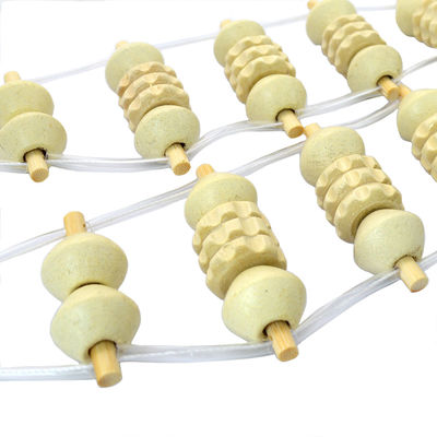 Punto di trigger di rilascio del dolore del corpo intero Massaggio artigianale del dorso in legno strumento a rulli Gua Sha con rulli e corda di massaggio in legno