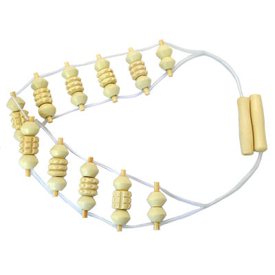 Punto di trigger di rilascio del dolore del corpo intero Massaggio artigianale del dorso in legno strumento a rulli Gua Sha con rulli e corda di massaggio in legno